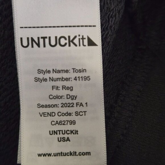 Untuckit Tosin Shawl Collar Button Front Jacket Navy Size XXL - Picture 5 of 6